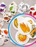 INSPIO 90 karet - Přiřaďte barvy a předměty - Montessori karty