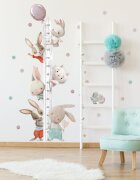 INSPIO Dětský metr na zeď - Akvarelová zvířátka