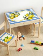 INSPIO IKEA LÄTT - Sada samolepek Dolce Vita (Modré pruhy a citrony)