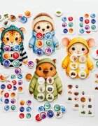 INSPIO Montessori hra na cesty – Knoflíčky pro zvířátka