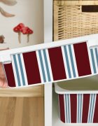 INSPIO Nálepka na IKEA TROFAST – Burgundy Blue Pruhy