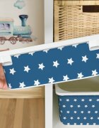 INSPIO Nálepka pro IKEA TROFAST box - Bílé hvězdy (modrá)