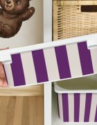 INSPIO Nálepka pro IKEA TROFAST box - Fialové pruhy (na béžové)