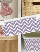 INSPIO Nálepka pro IKEA TROFAST box - Fialový chevron (cik-cak)