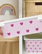 INSPIO Nálepka pro IKEA TROFAST box - Fuchsiově růžové srdce