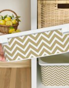 INSPIO Nálepka pro IKEA TROFAST box - Golden chevron (cik-cak)