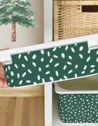 INSPIO Nálepka pro IKEA TROFAST box - Moss green BOHO pattern