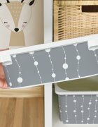 INSPIO Nálepka pro IKEA TROFAST box - šedé řetězy