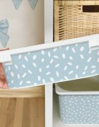 INSPIO Nálepka pro IKEA TROFAST box - světle modrá BOHO vzor