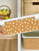 INSPIO Nálepka pro IKEA TROFAST box - Zlatožlutá BOHO vzor