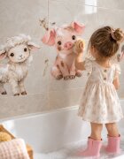 INSPIO Nálepky do koupelny pro děti – Mytí zvířátek