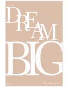 INSPIO Obraz do pokoje DREAM BIG s vlastním textem