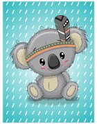 INSPIO Obraz na zeď - koala na modrém