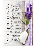 INSPIO Obraz s textem - Vítejte - Levandule