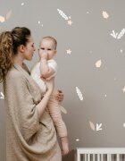 INSPIO Různé tvary přelepitelných textilních samolepek ve vaší vlastní barevné kombinaci do obývacího pokoje ložnice. Poštovné zdarma.
