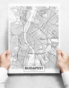 INSPIO Sada obrazů - Map of Budapest II