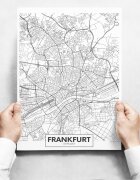INSPIO Sada obrazů - Map of Frankfurt