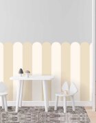 INSPIO Samolepicí textilní tapeta Oblouk - Sand Beige (neutrální béžová - ideální pro kombinování)
