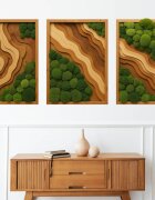 INSPIO Samolepka do obývacího pokoje - Triptych Lesní harmonie