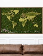 INSPIO Samolepka Mapa světa - Mechový les a přírodní detaily