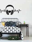 INSPIO Samolepka na zeď pro teenagera - Hudba v srdci