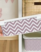 INSPIO Samolepka pro IKEA TROFAST box - Pink chevron (cik-cak)