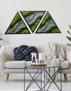 INSPIO Samolepka Trojúhelníkový triptych - Horské panorama a skalní reliéf