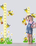 INSPIO Samolepky do dětského pokoje - Dětský metr se včelkami