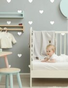 INSPIO Samolepky na zdi - Jednobarevné srdíčka
