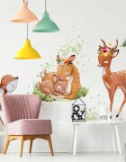 INSPIO Samolepky na zeď dětské - Srnčí rodinka