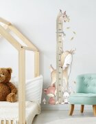 INSPIO samolepky na zeď - Dětský metr na zeď - Lesní zvířátka
