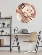INSPIO Samolepky na zeď do kanceláře v hnědé barvě