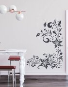 INSPIO Samolepky na zeď - Květinový ornament ve vlastní barvě