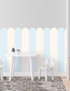 INSPIO Textilní samolepka na zeď Oblouk - Ice Blue (Chladná světle modrá pro moderní interiér)
