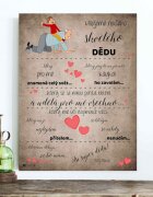 INSPIO Vánoční dárek pro dědečka s osobním vzkazem – cedulka 40 × 30 cm s dopravou do 24 hodin