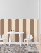 INSPIO Zástěna na postel Oblouk - Earth Brown (Teplá hnědá tónovaná přírodní)
