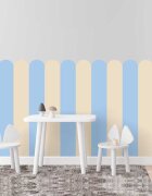 INSPIO Zástěra na spaní pro chlapce Oblouk - Blue Beige (neutrální béžová - modrá)