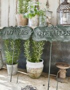 LOBERON Zahradní zápich 2dílná sada Flowers & Vegetables