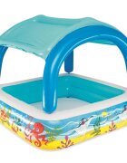 Bestway Dětský bazének se stříškou modrý 140 x 140 x 114 cm 52192