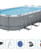 Bestway Nadzemní bazén Power Steel oválný 549 x 274 x 122 cm