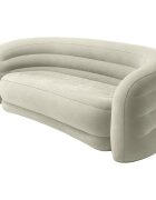 INTEX Zakřivená Pohovka Šedá 229 x 109 x 81 cm PVC Rayon