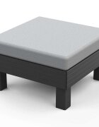 Keter Garden Elements Single Hocker Graphite se světle šedým polštářem
