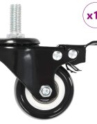 vidaXL 12 ks otočná kolečka s brzdou 50 mm