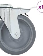 vidaXL 12 ks otočná kolečka s otvorem pro šroub 125 mm