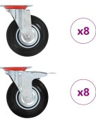 vidaXL 16 ks otočná kolečka 125 mm