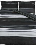 vidaXL 2 ks 225 x 220 cm + 50 x 75 cm 100% Cotton Black Stripes