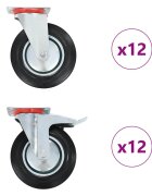vidaXL 24 ks otočná kolečka 200 mm