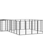 vidaXL 26panelová ohrádka pro psy černá 50 x 100 cm práškovaná ocel