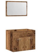 vidaXL 2dílná koupelnová sestava old wood kompozitní dřevo