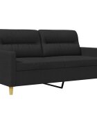 vidaXL 2místná pohovka černá 140 cm textil